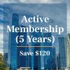 Active membership 5 years